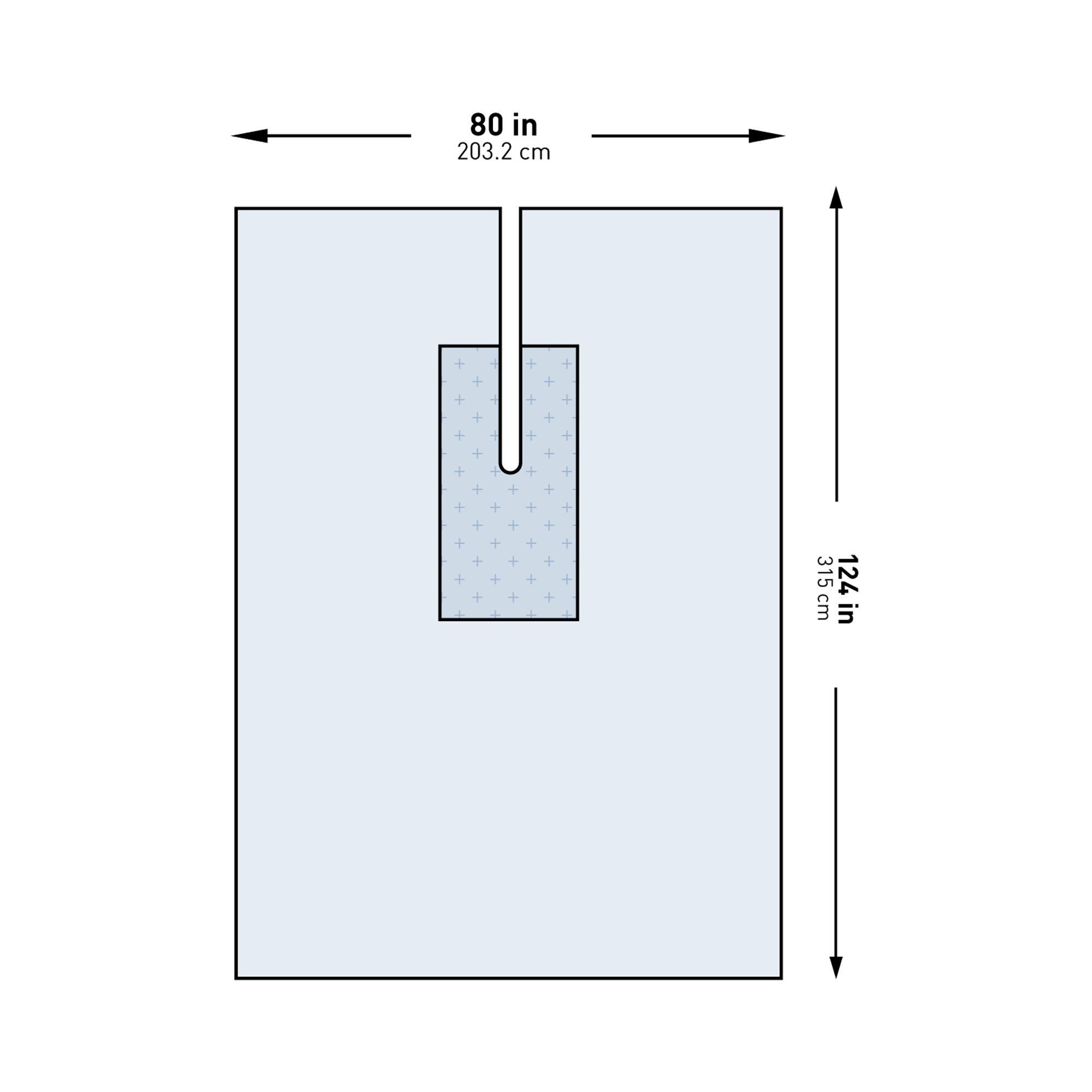 McKesson Sterile U-Drape with Split, 80 x 124 Inch
