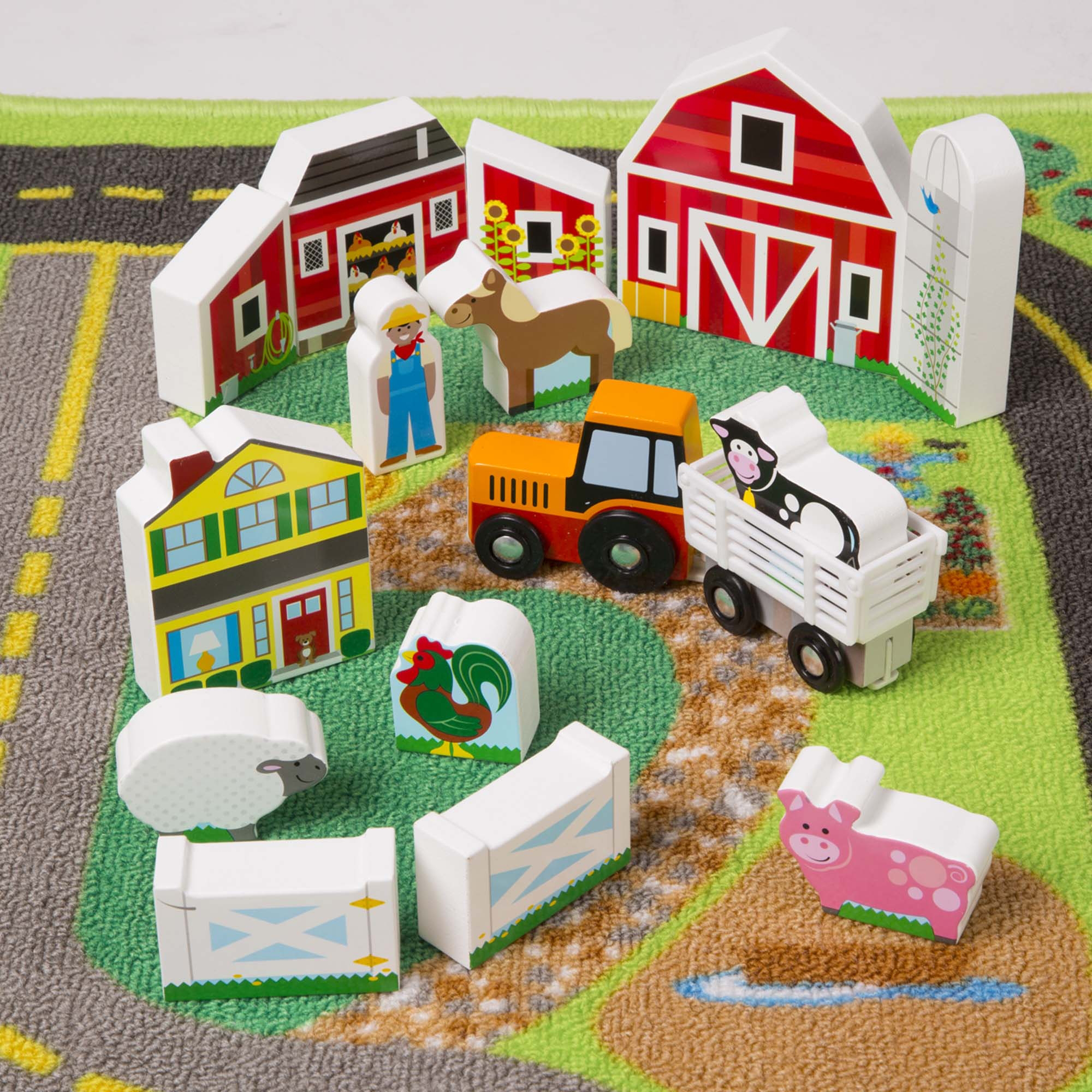 Melissa & Doug Deluxe Road Rug Play Set image number null