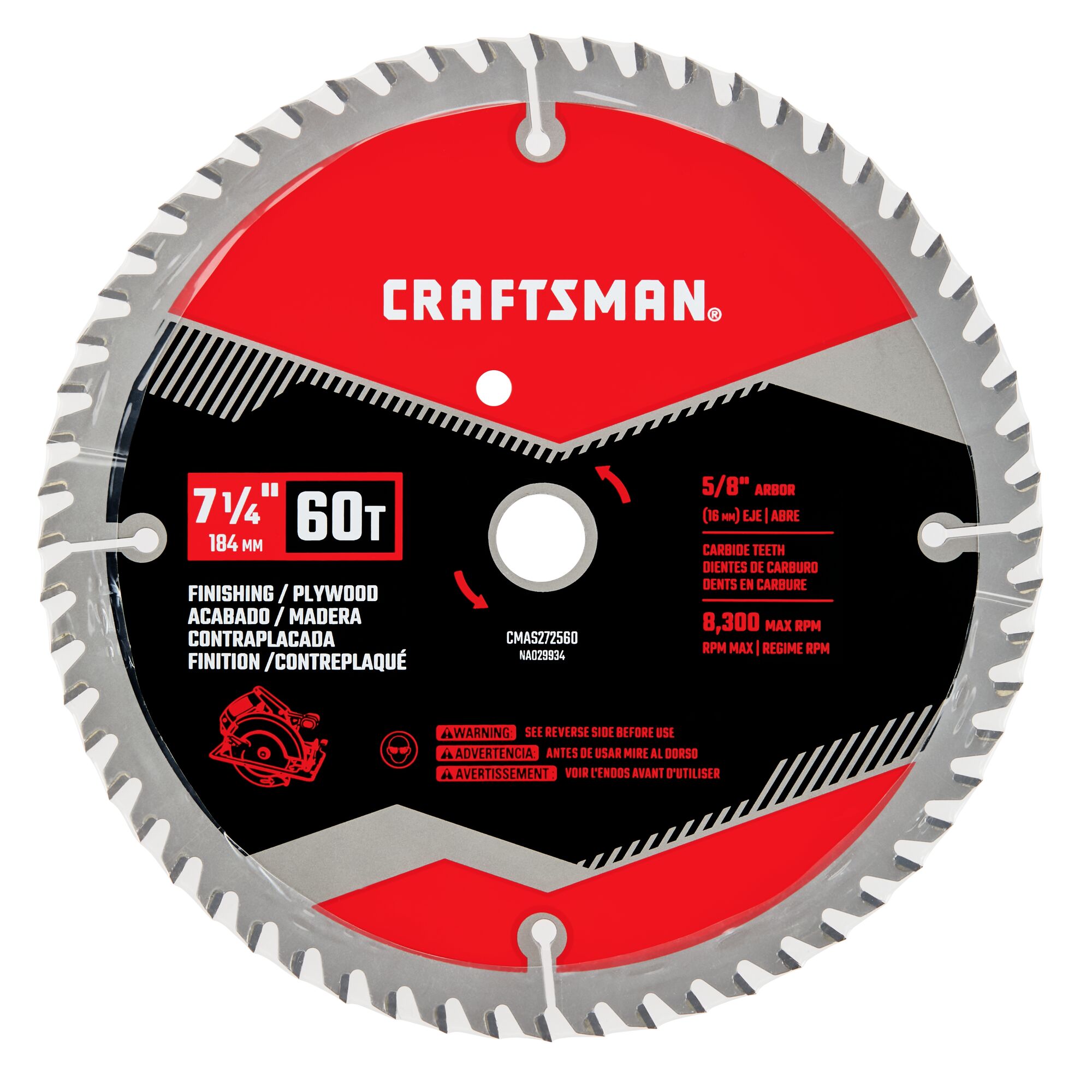 View of CRAFTSMAN Blades: Table Saw packaging