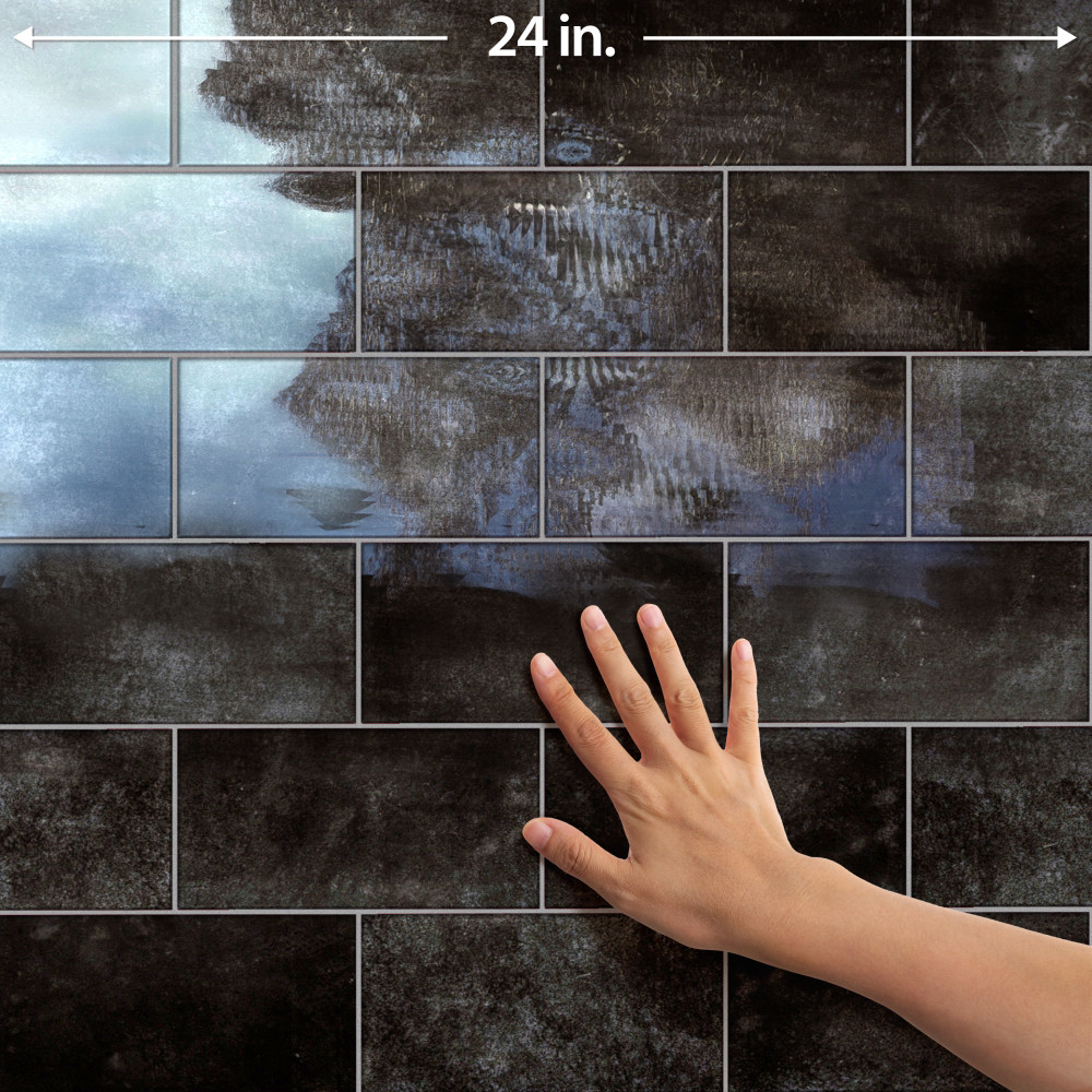 Camden Nero 4 in. x 8 in. Ceramic Wall Tile