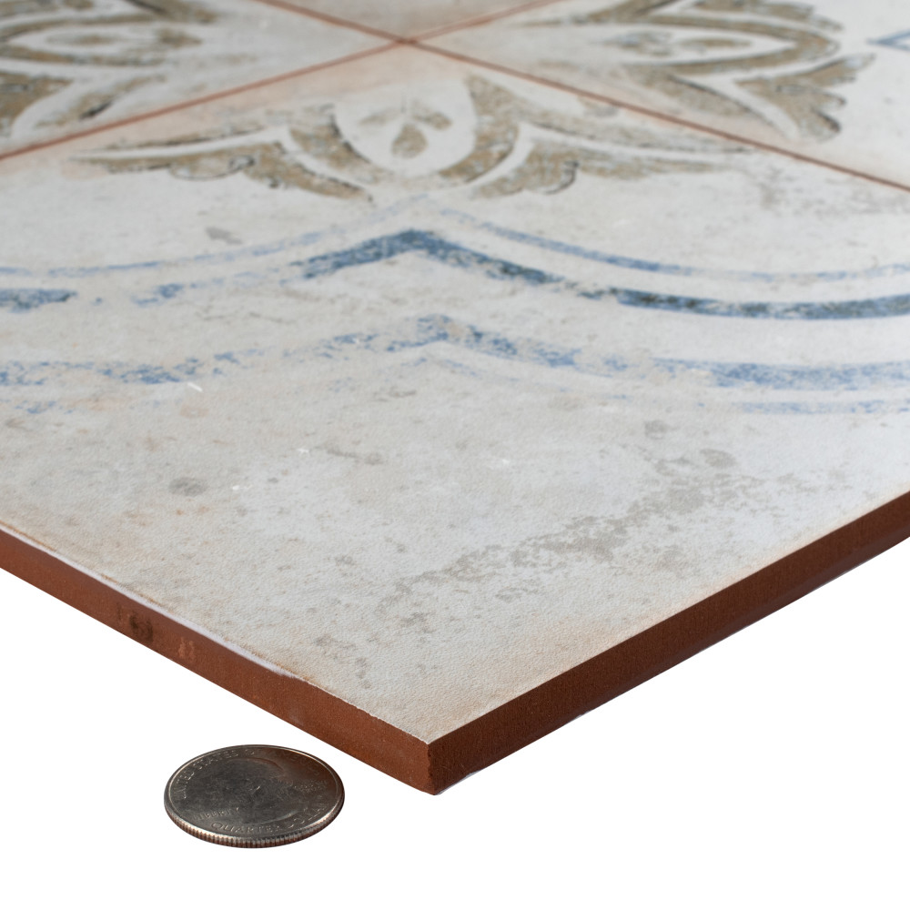 Kings Root Blossom 17-5/8 in. x 17-5/8 in. Ceramic Floor and Wall Tile