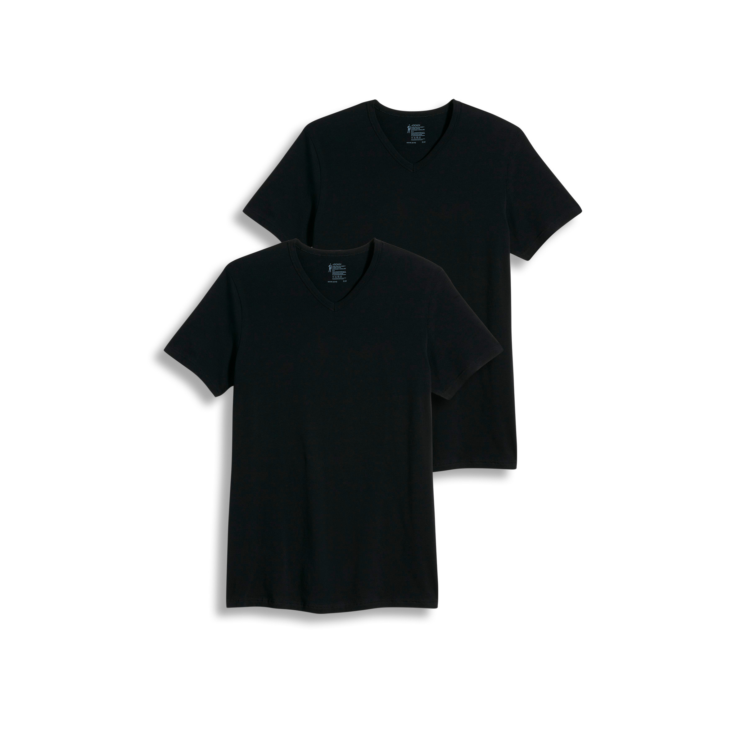 Jockey Men’s Slim Fit Cotton Stretch V-Neck Undershirt – 2 Pack