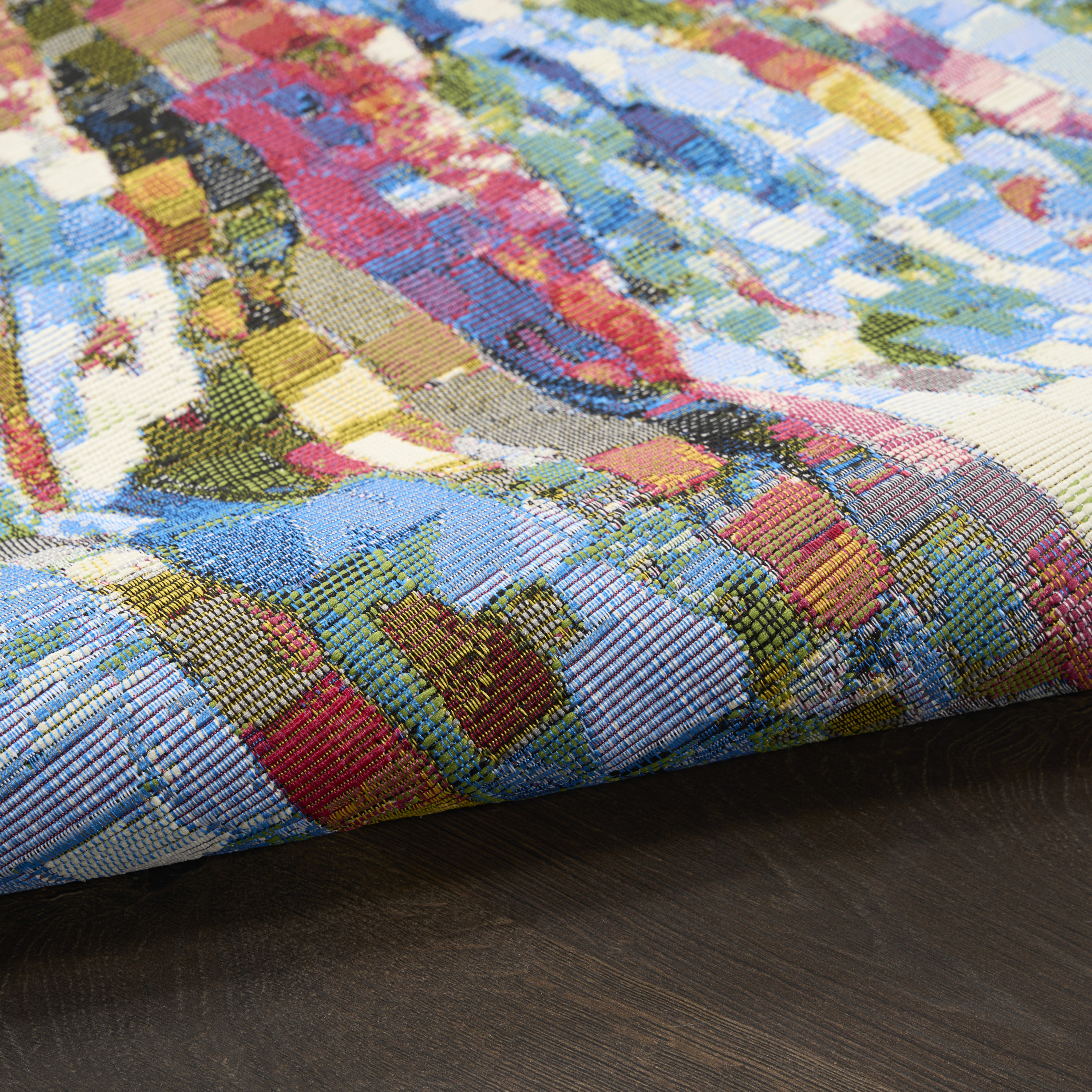 Nourison Color Splash 4' x 6' Multicolor Coastal, Nautical & Beach Rug