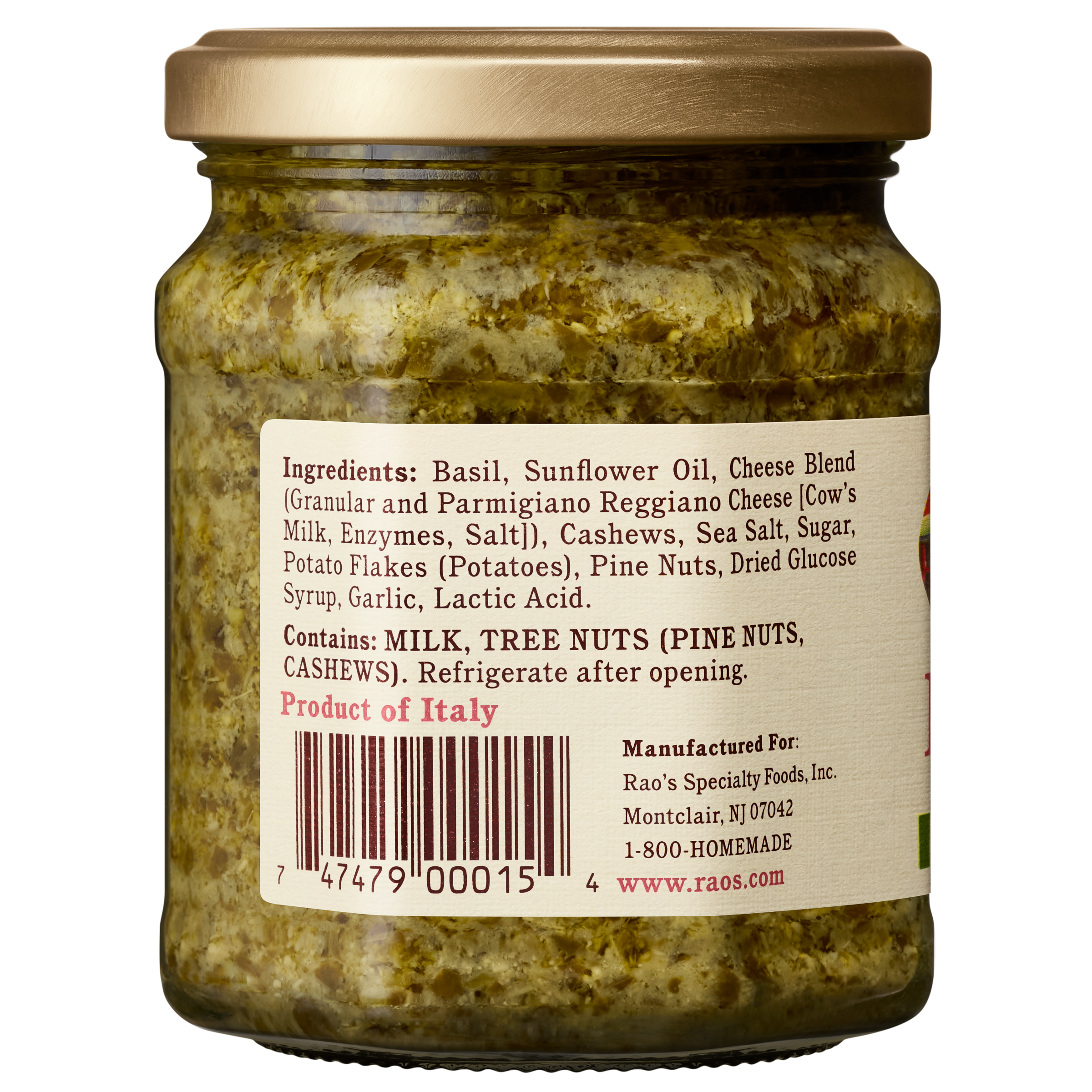 Basil Pesto Sauce, 6.7 oz - Left Image
