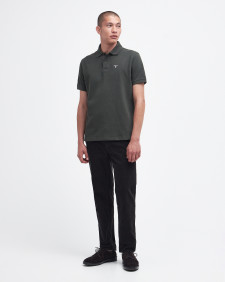 Tartan Pique Polo Shirt Forest Green