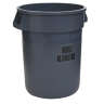 Rubbermaid Commercial, BRUTE Food Handling, 32 gal, Resin, Gray, Round, Receptacle