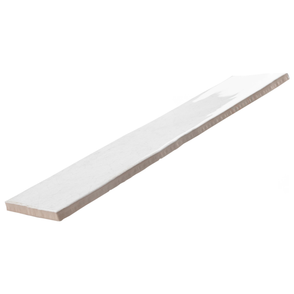 Crackle White 2-7/8 in. x 11-7/8 in. Ceramic Wall Tile