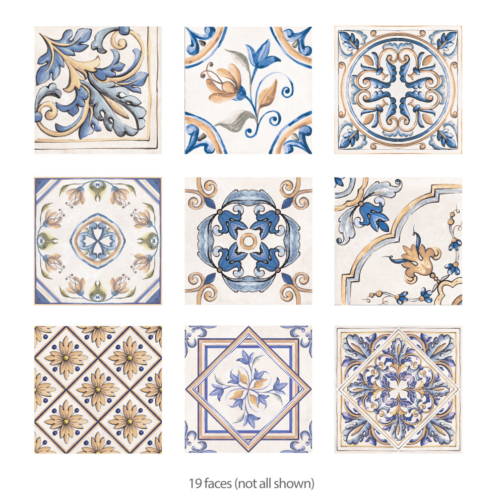 Toscana Giotto Decoro Mix 7-7/8 in. x 7-7/8 in. Porcelain Floor and Wall Tile