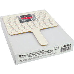 Two-Sided Dry Erase Answer Paddles, Set of 12