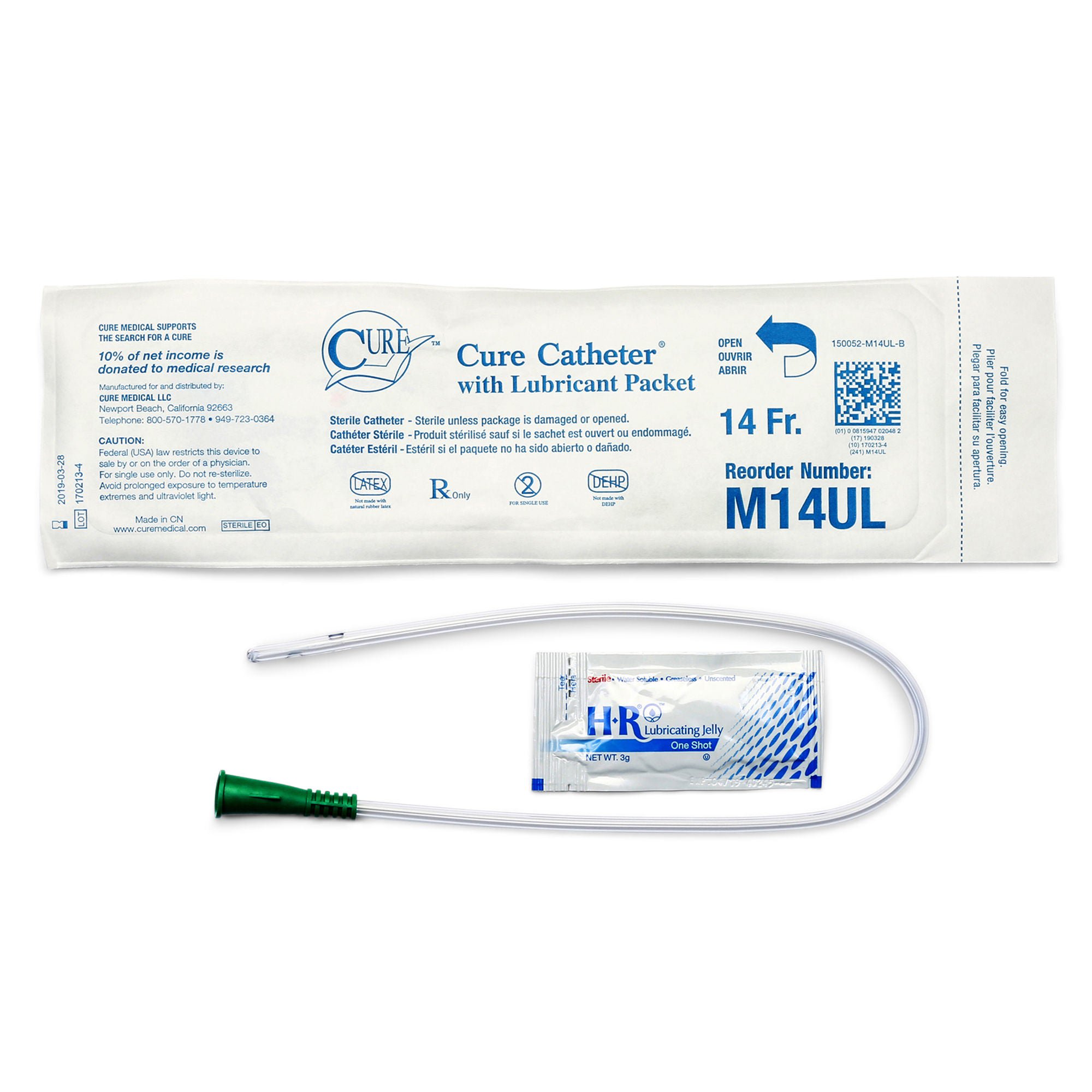 Cure Medical® Urethral Catheter, U-Shape