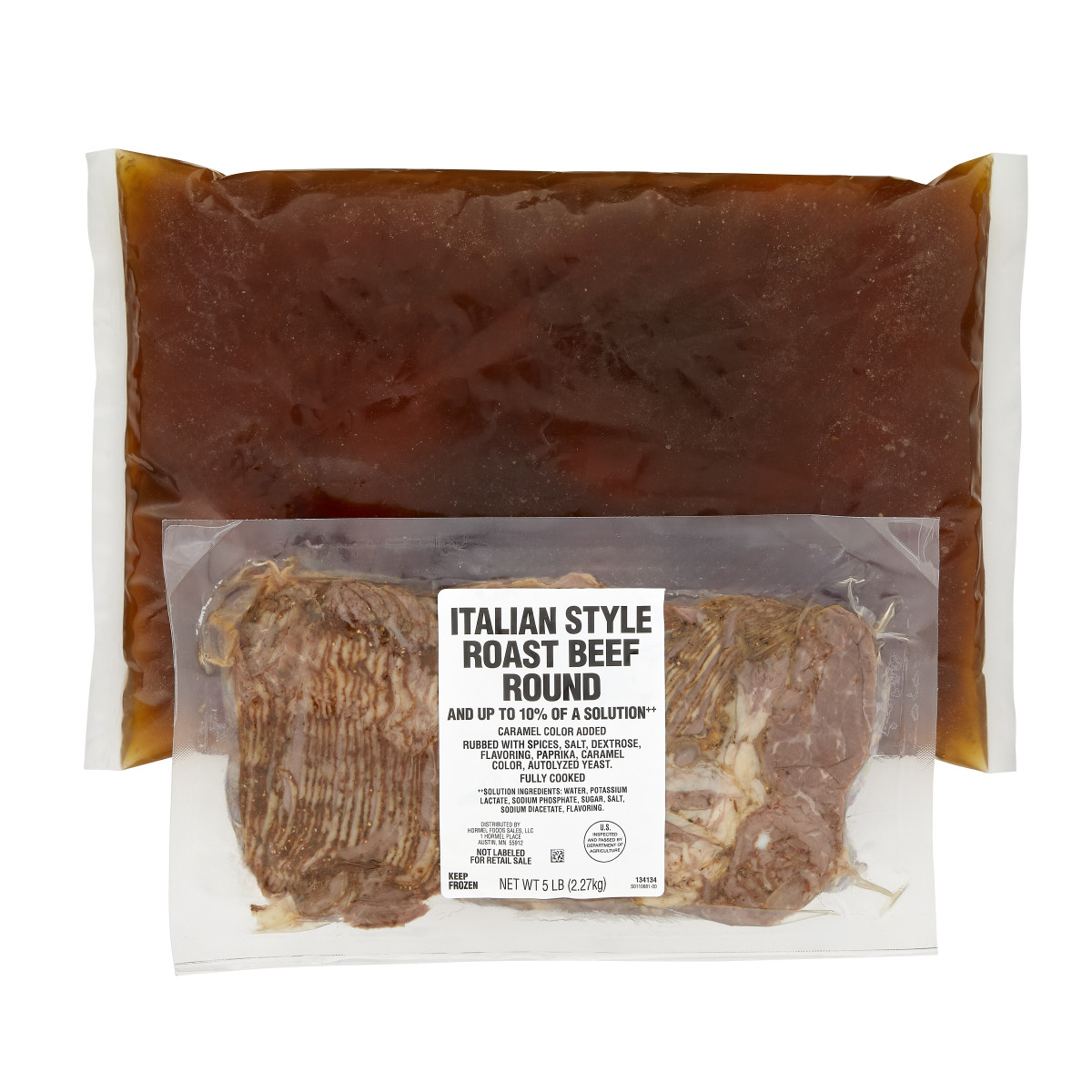 FONTANINI(r) Oven Roasted Sliced Italian Style Beef & Gravy, Cooked . C1CB - Front Center Inner Pack (Hi Res)