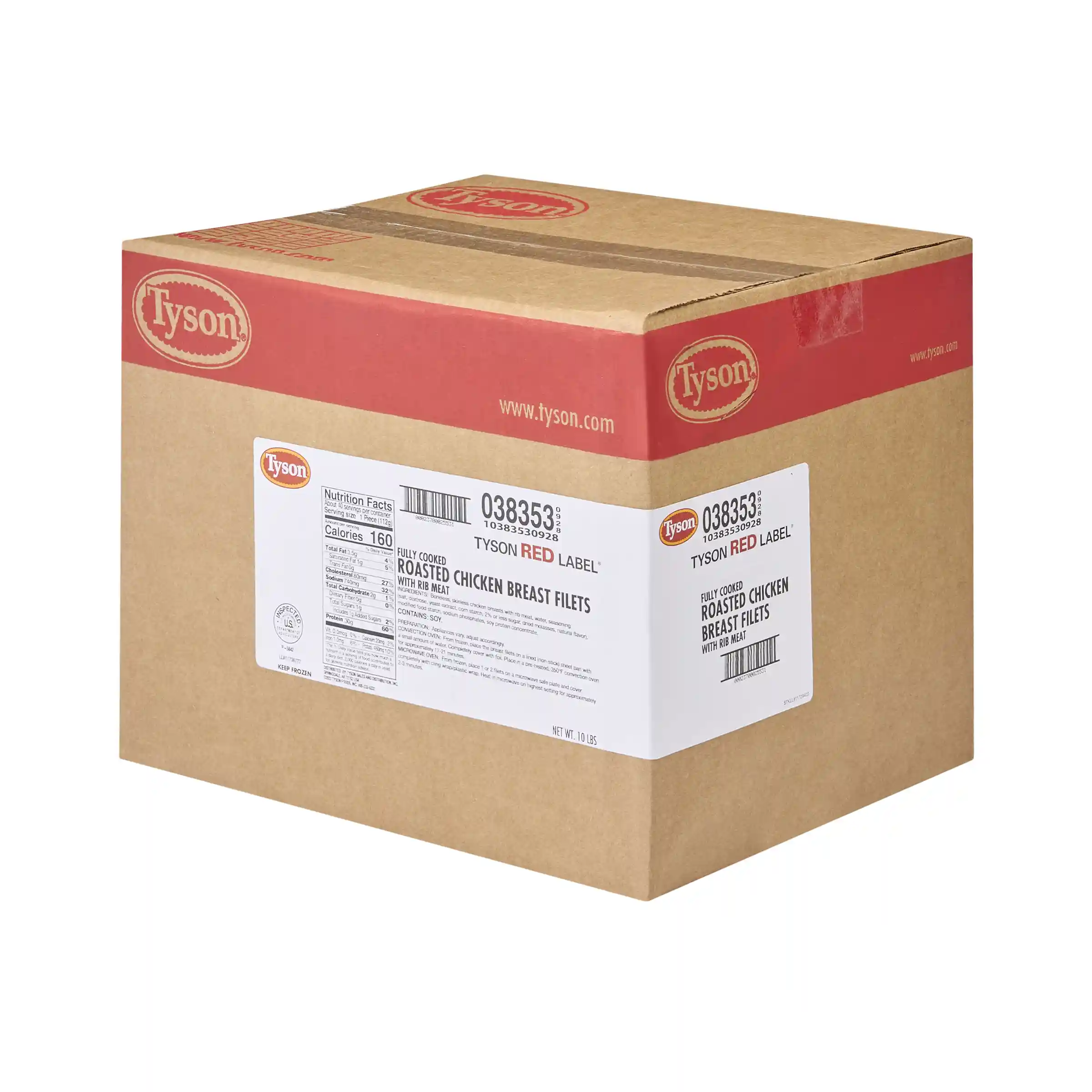 Tyson Red Label® Fully Cooked Unbreaded Roasted Chicken Breast Filets, 4 oz._image_5