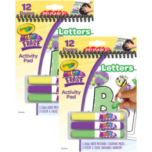 Color & Erase Letters Reusable Activity Pad, Set of 2