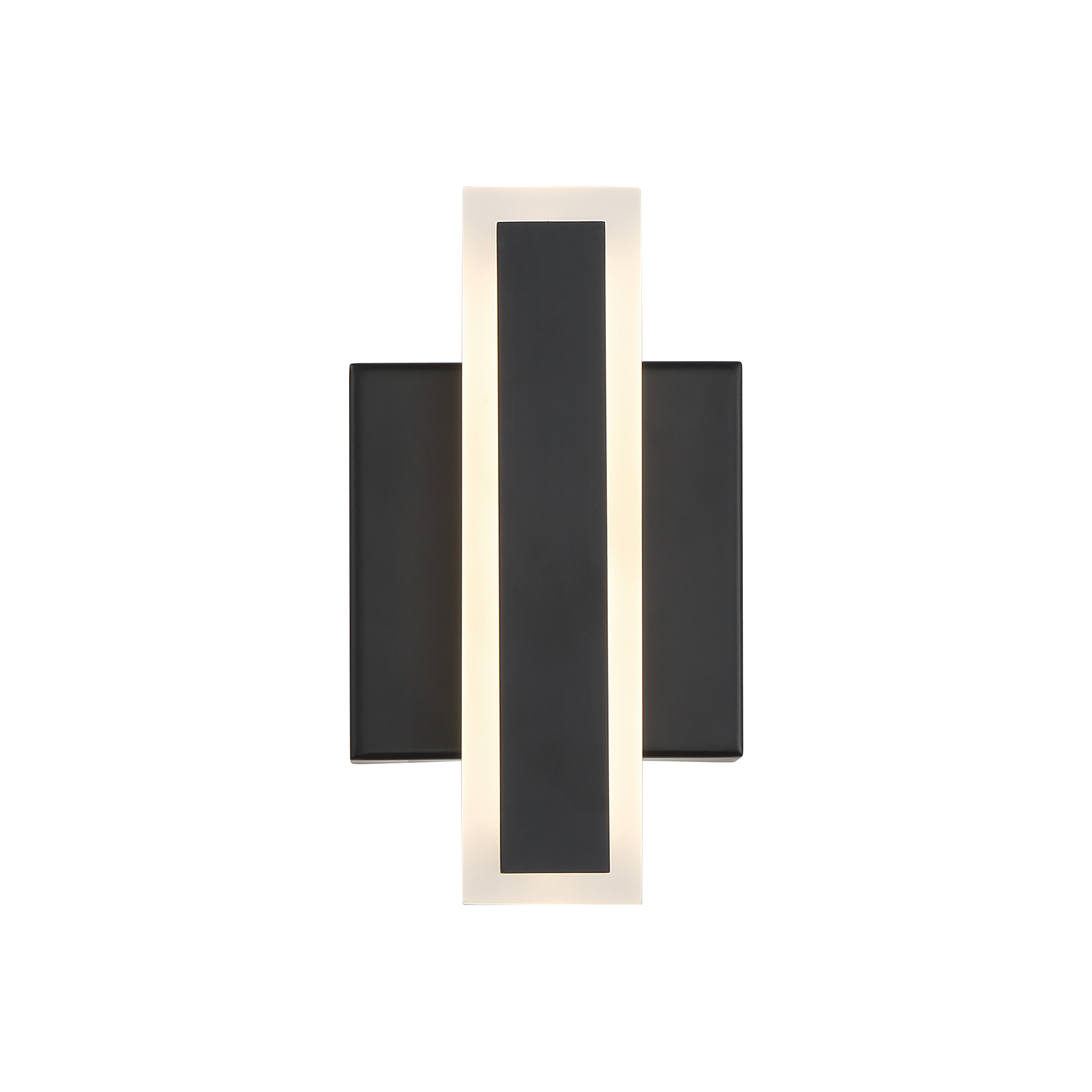 The Edge LED Wall Sconce combines minimalist modern design with practical integrated LED technology. Its compact 8.25" profile and coal black finish make it ideal for contemporary spaces requiring efficient task or ambient lighting. - alternate view