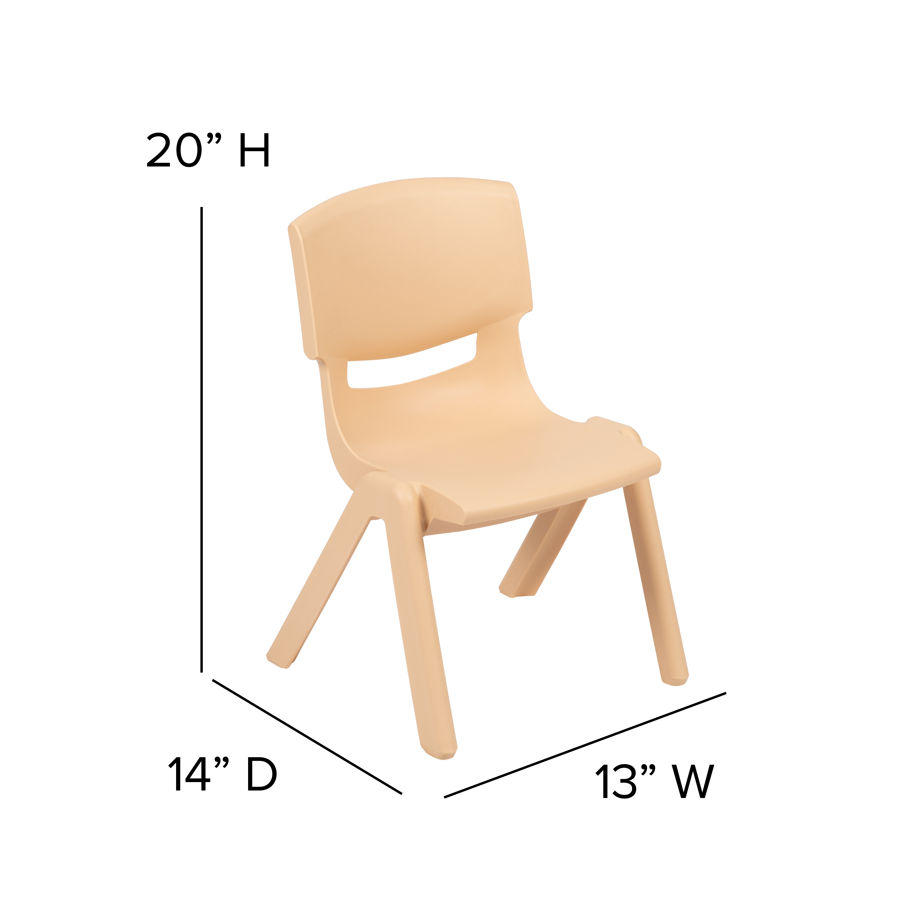 Pack de 4 sillas escolares apilables de plástico azul con asiento de 10,5" H, silla preescolar - Imagen 17 de 58