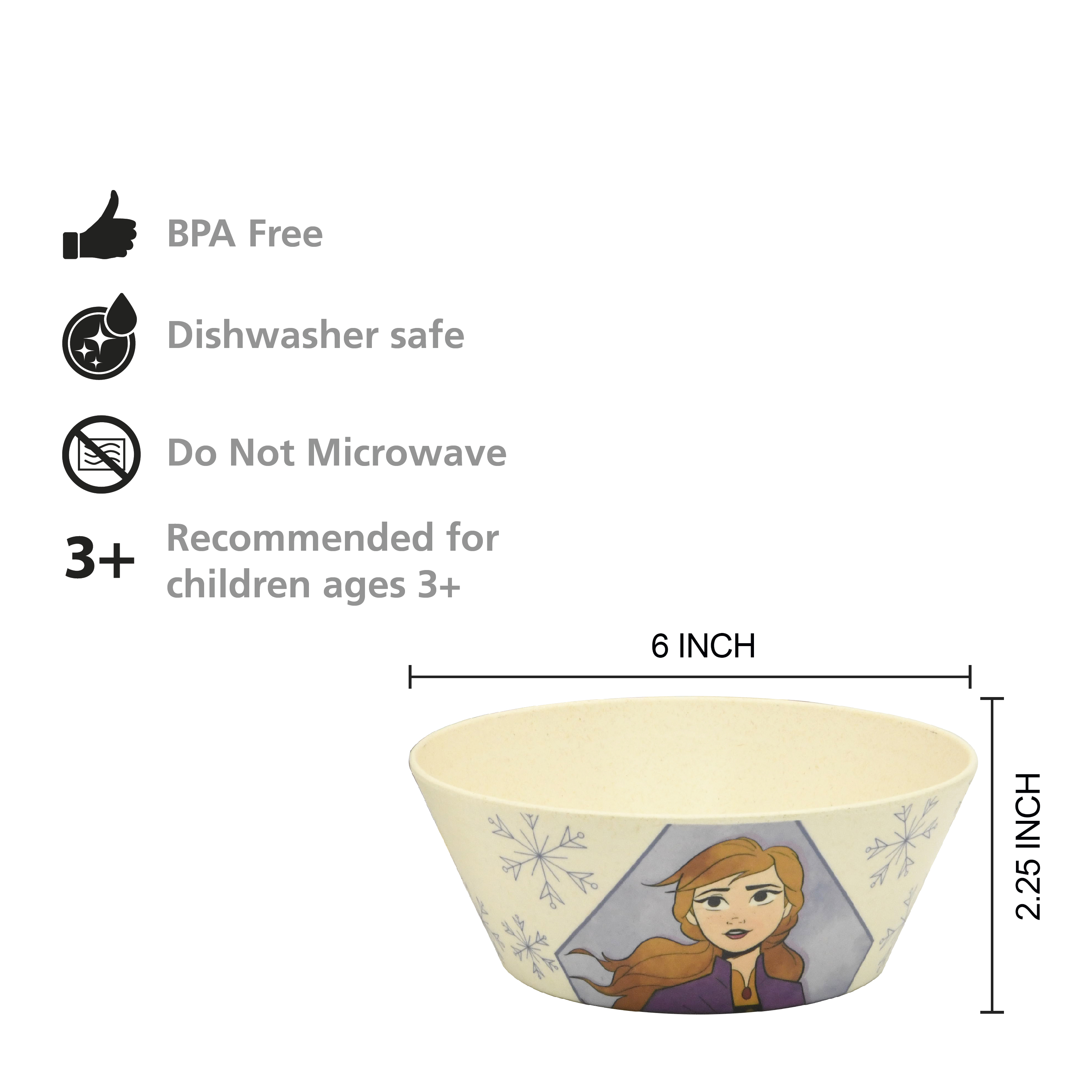 Disney Frozen 2 Movie Kids 3-piece Dinnerware Set, Anna and Elsa, 3-piece set slideshow image 5 Disney Frozen 2 Movie Kids 3-piece Dinnerware Set, Anna and Elsa, 3-piece set slideshow image 5