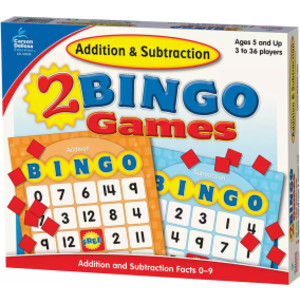 Addition & Subtraction Bingo Board Game, Grade K-2