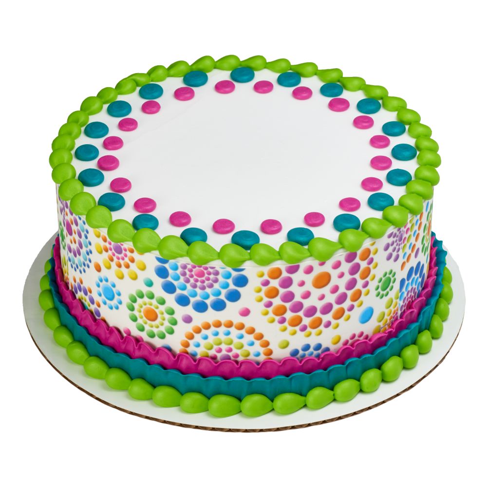 Image Cake Festive Dot Bursts