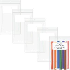 Write-On Poly Zip Bags, Clear, 4" x 6", 1000-Pack
