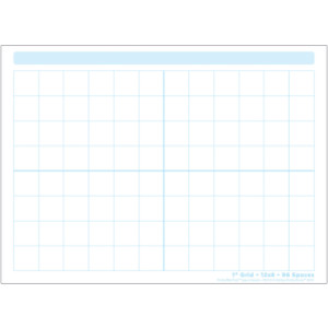 Smart Poly&reg; Single Sided PosterMat Pals&reg; Space Savers, 1" Grid Blocks, 13" x 9.5"