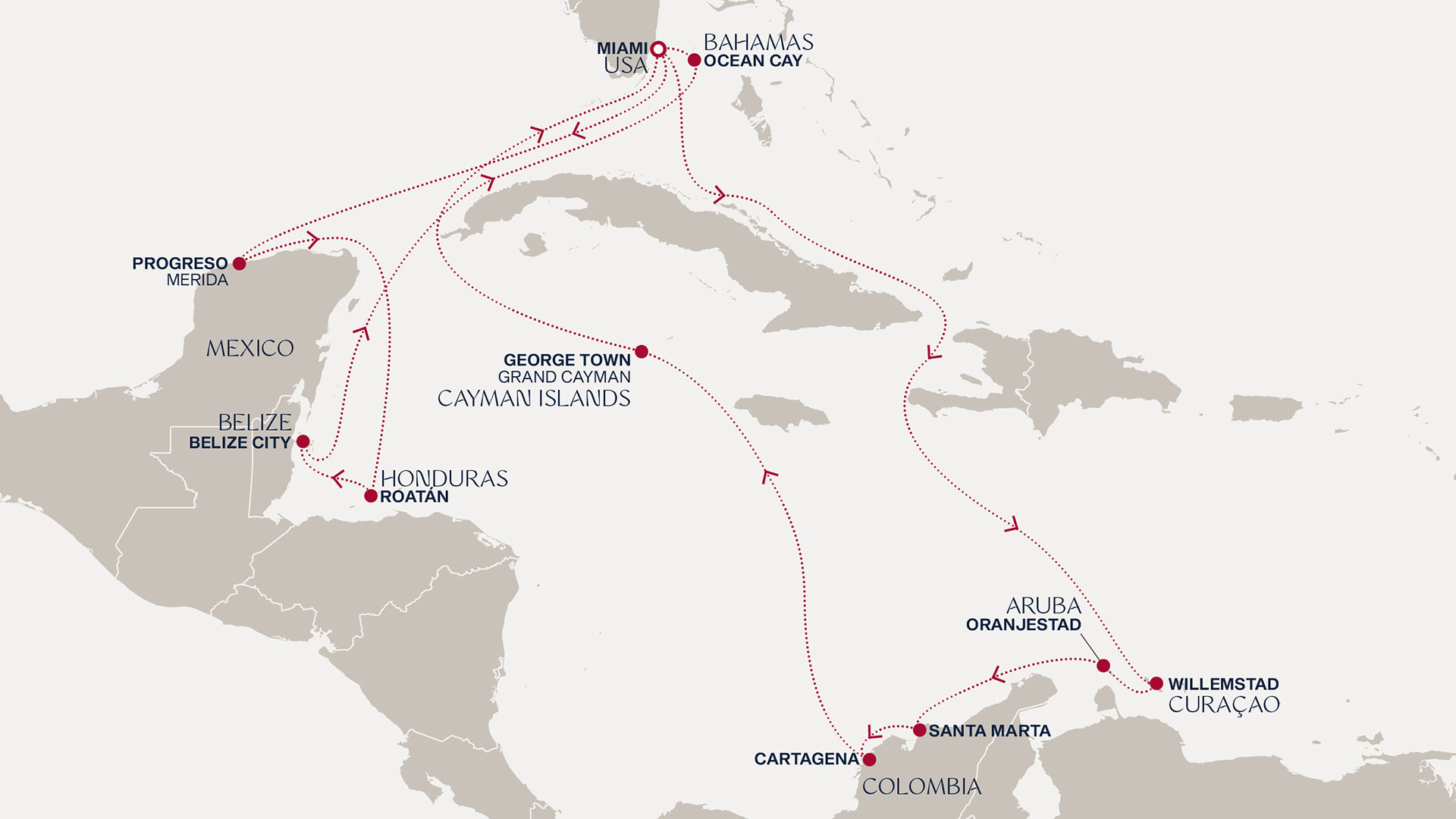 Itinerary map