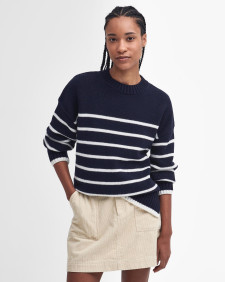 Belmore Striped Crew Neck Jumper Classic Navy