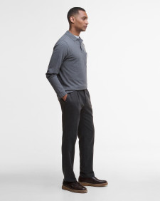 Poloshirt Furness Long-Sleeved Grey Marl