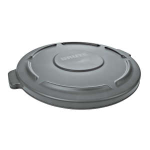 Rubbermaid Commercial, BRUTE®, Self-Draining, Round, Resin, 55gal, Gray, Receptacle Lid