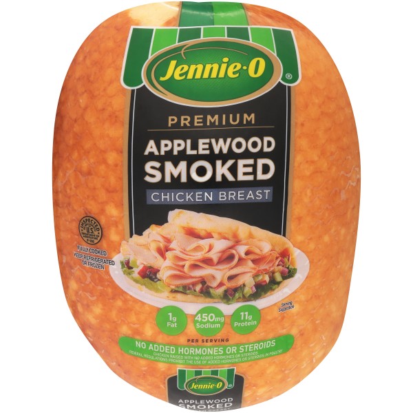 JENNIE-O(r) Applewood Smoked Chicken Breast, 2 pc . C1CB - Front Center Inner Pack (Hi Res)