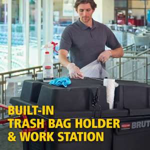 Rubbermaid Commercial, BRUTE, Rotomolded Tilt Truck Lid, 0.5 Cubic Yards, Black