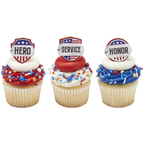 Patriotic Heroes Cupcake Rings