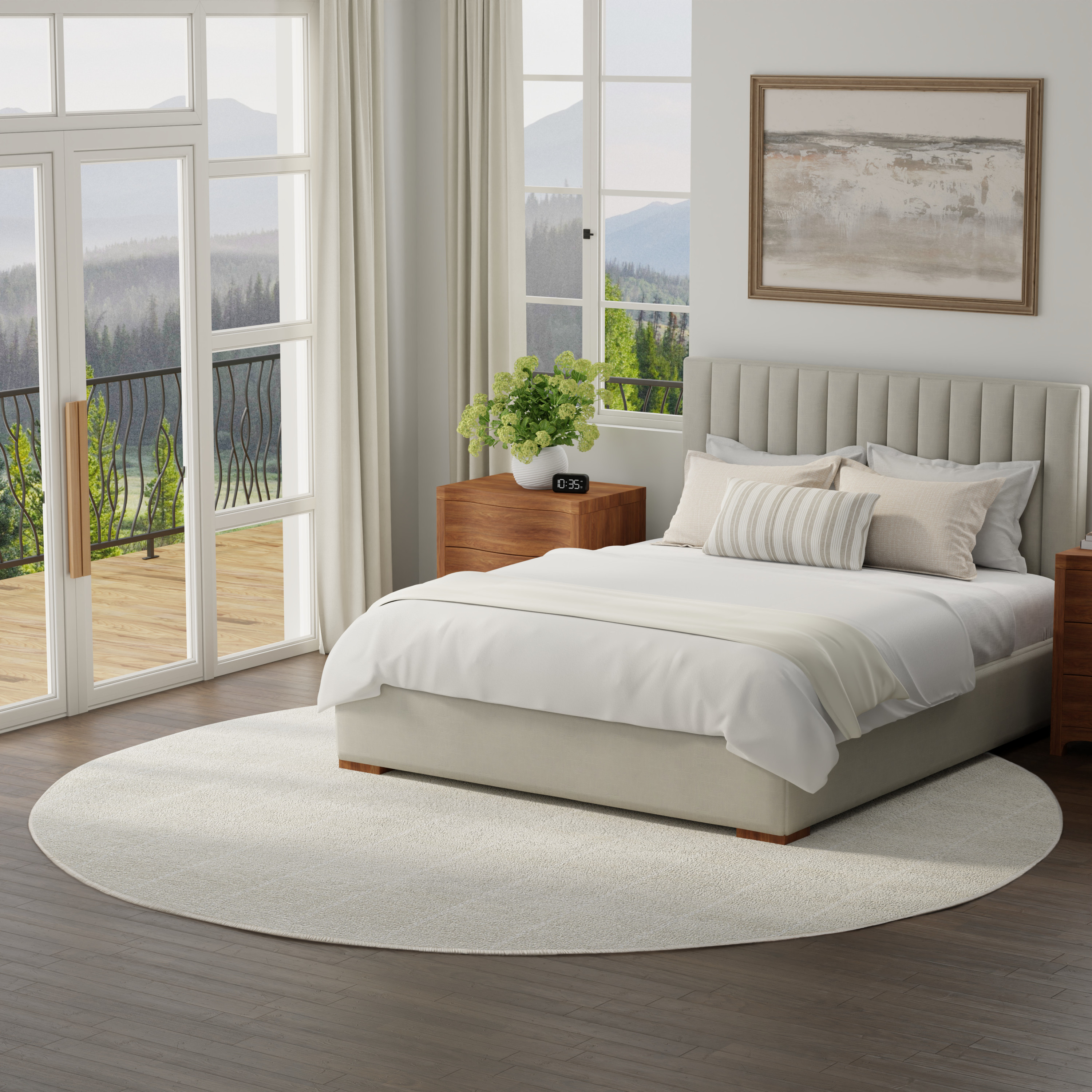 Nourison Serenity Home 8' x Round Ivory Modern Indoor Rug