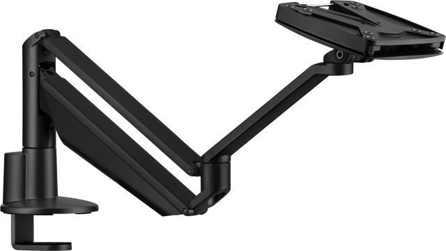 Novus CLU II is designed with a taller, longer profile to elevate a larger monitor into a comfortable viewing position.