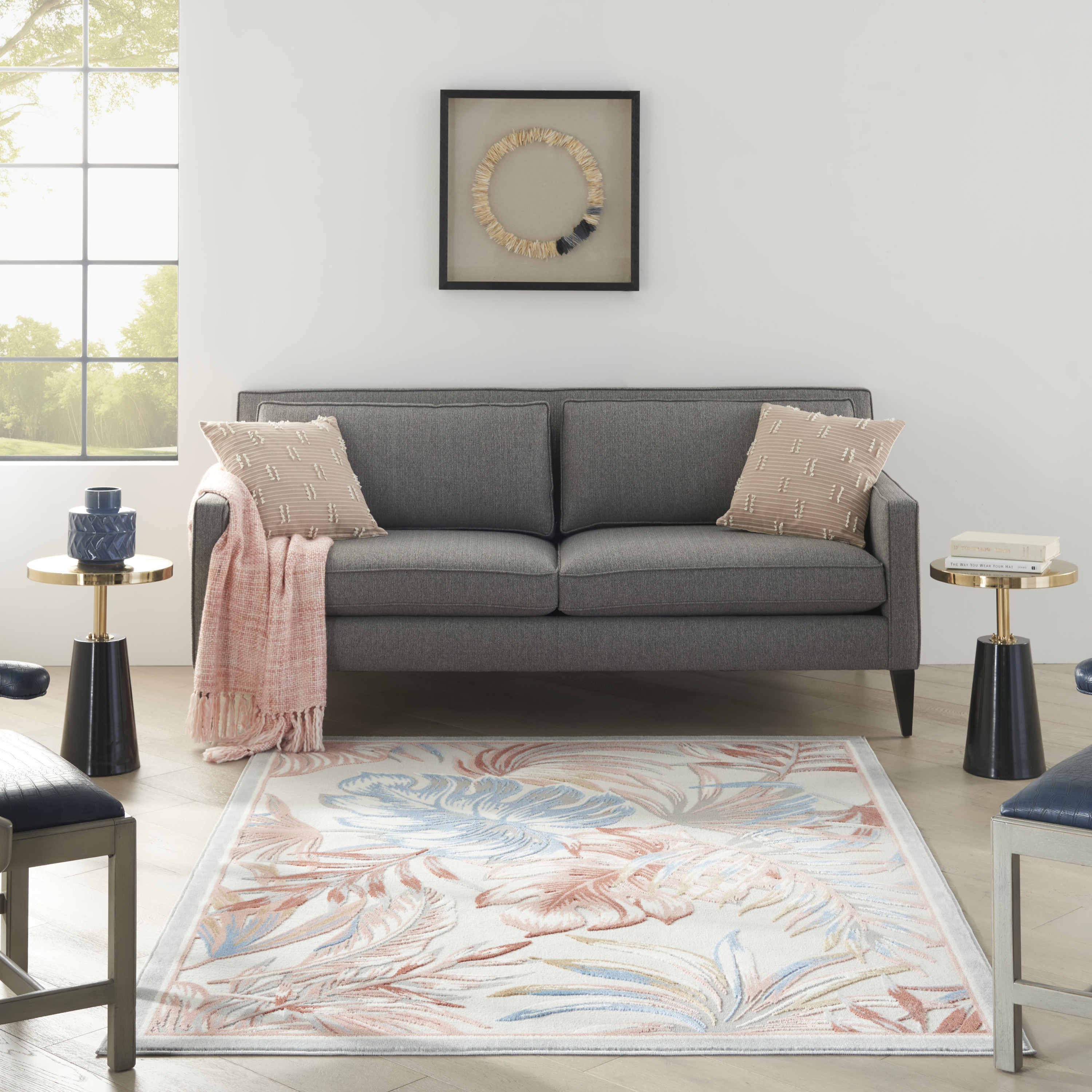 Nourison Seaside 5'3" x 7'3" Multicolor Tropical Indoor Rug