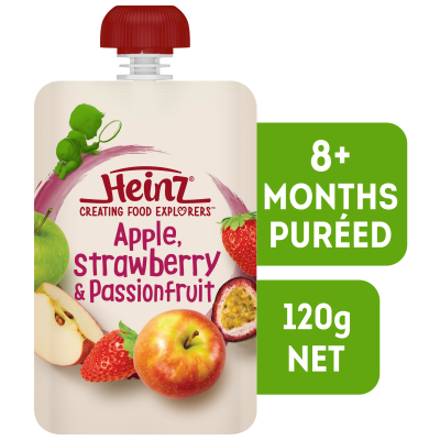  Heinz® Apple, Strawberry & Passionfruit Baby Food Pouch 8+ months 120g 