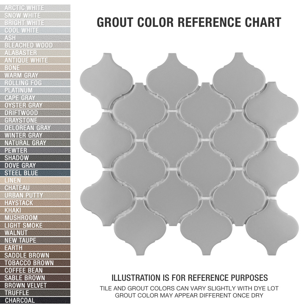 Metro Lantern Matte Light Grey 9-1/2 in. x 10-3/4 in. Porcelain Mosaic Tile