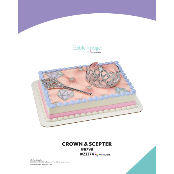 Crown & Scepter The Magic of Cakes® PhotoCake® Enhanced Background Page