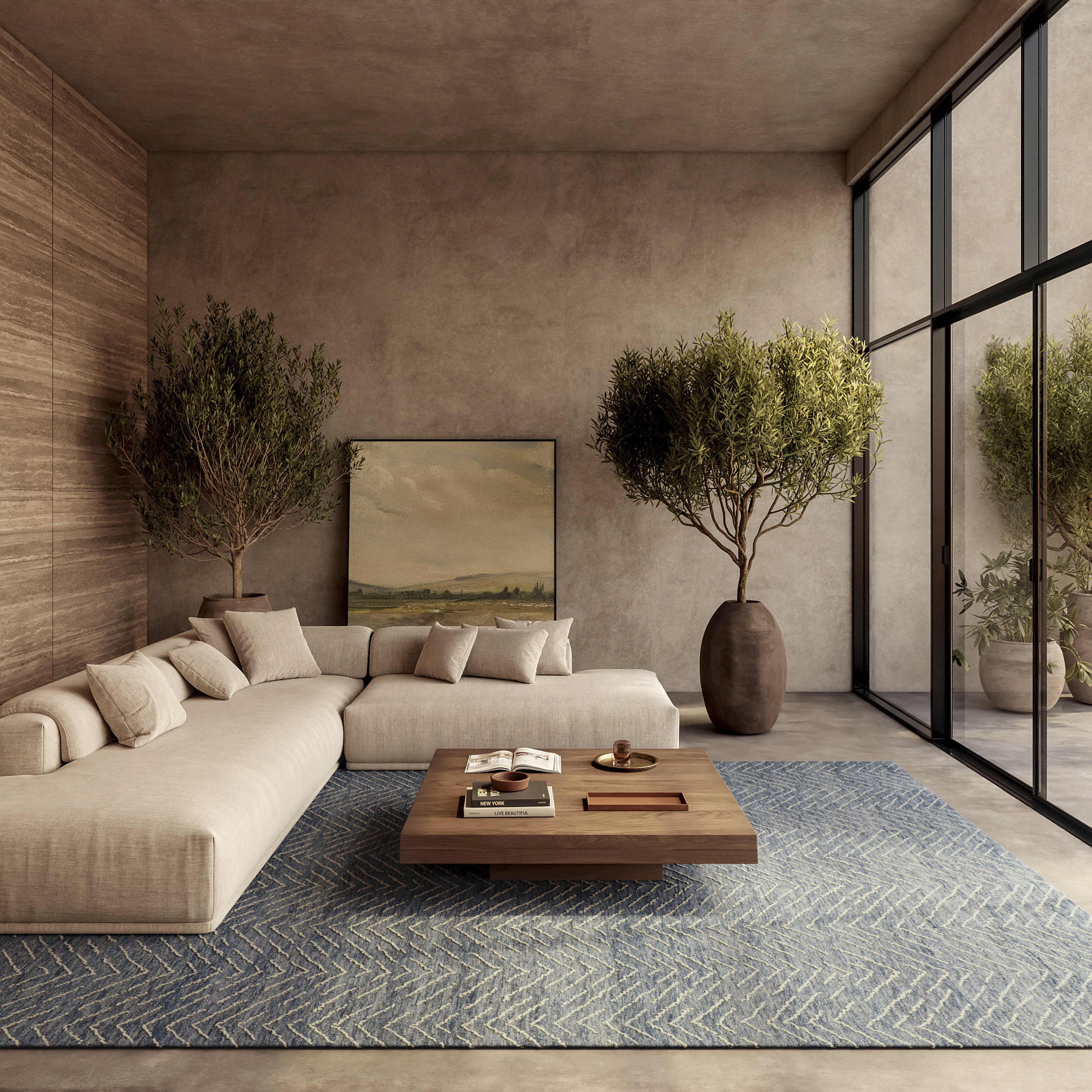 Nourison Colorado 8'3" x 11'6" Indigo Ivory Modern Indoor Rug