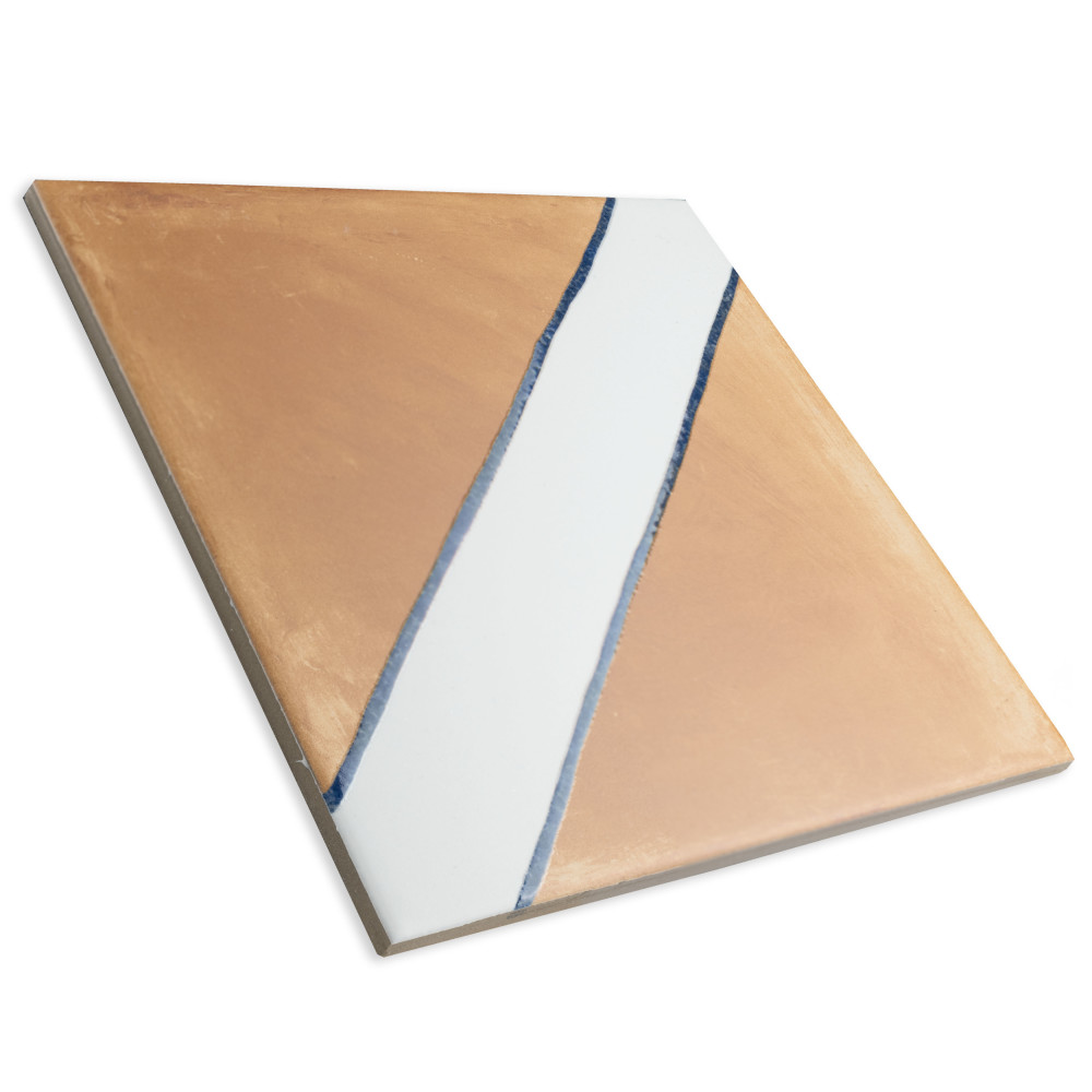 Sentier des Ocres Treillis Blue 7-7/8 in. x 7-7/8 in. Porcelain Floor and Wall Tile