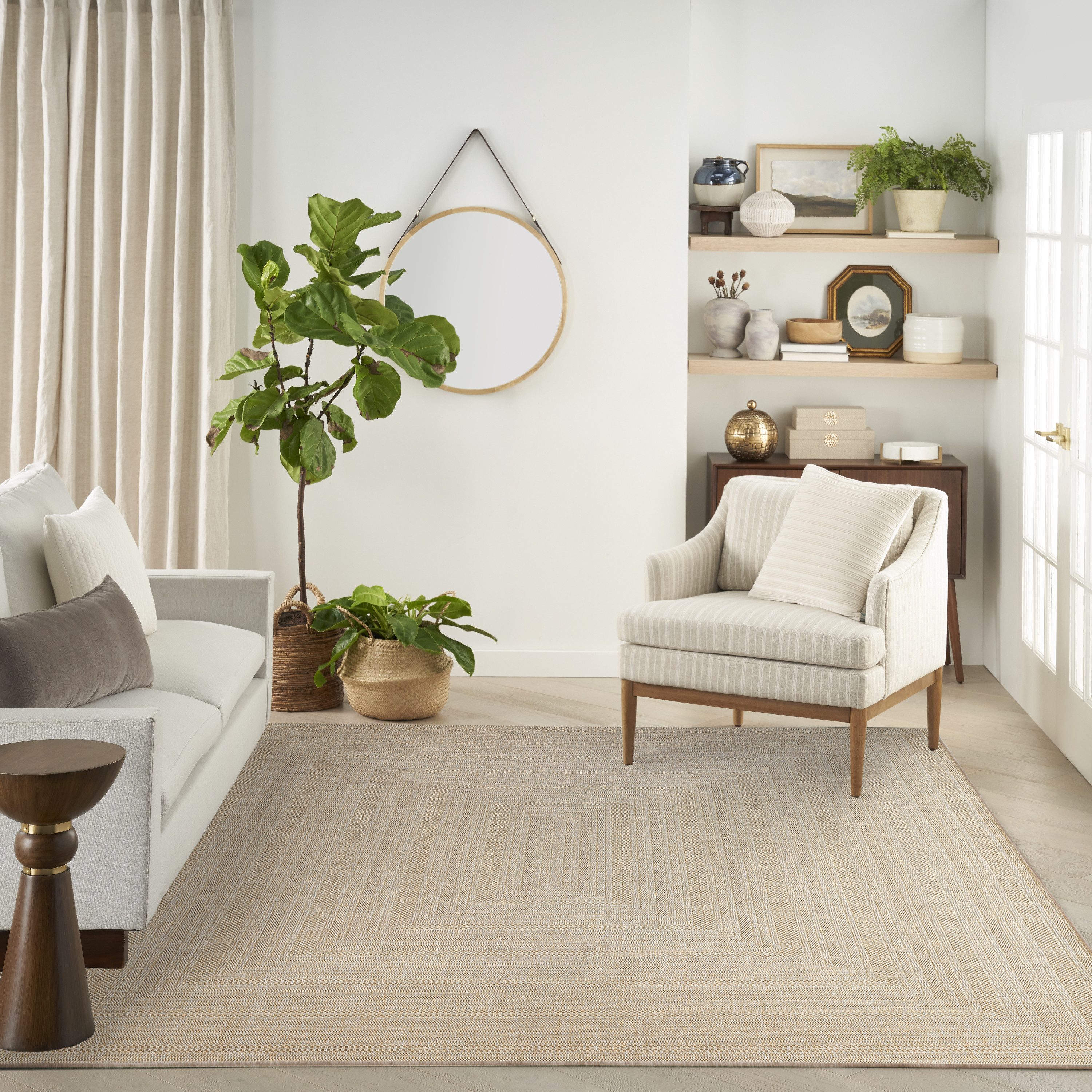 Nourison Tulum 8' x 10' Cream Outdoor Rug