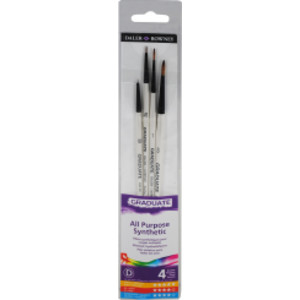 Graduate Detail Brush Set, Synthetic, 4 Pieces