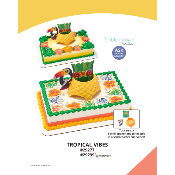 Tropical Vibes The Magic of Cakes® PhotoCake® Enhanced Background and Icing Page