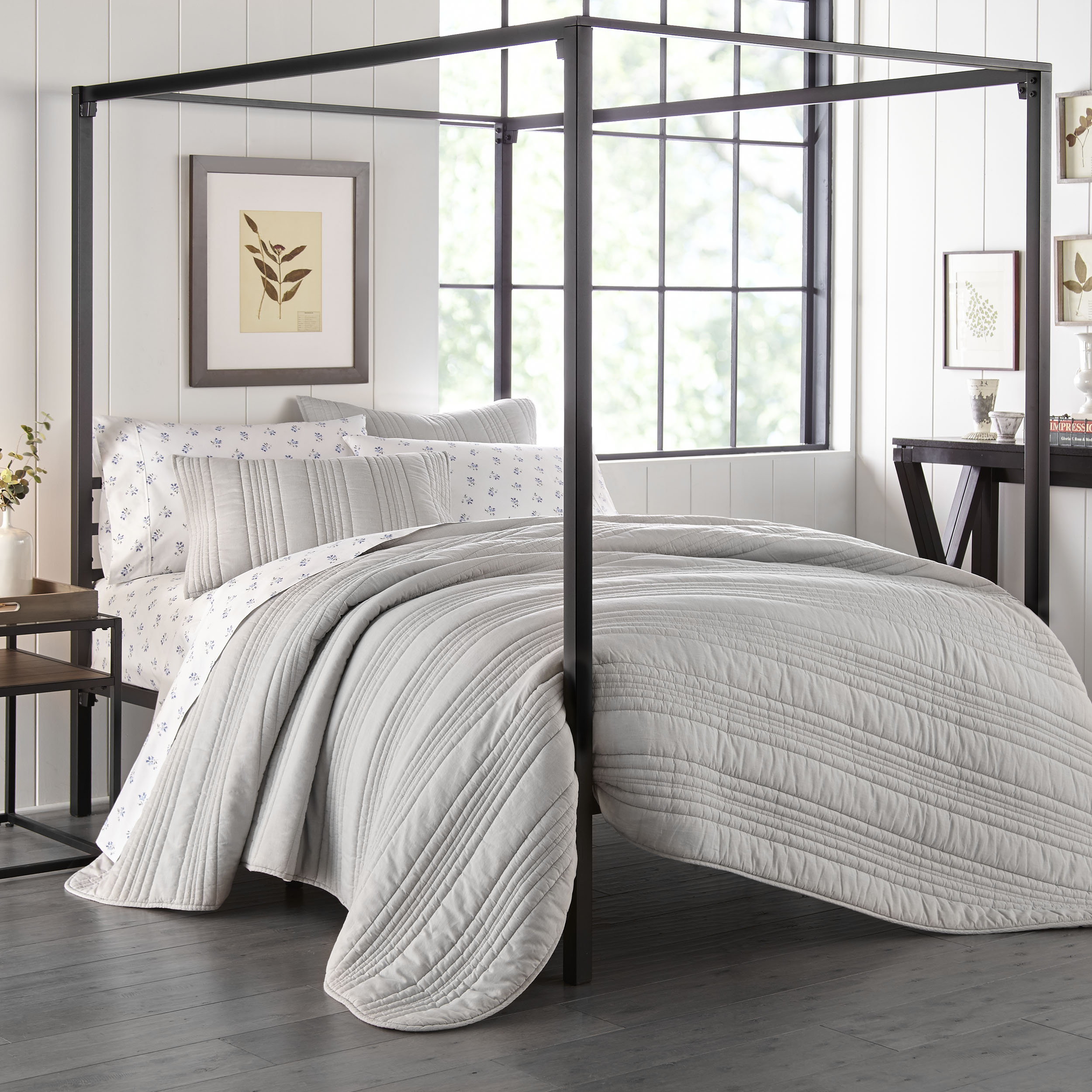 Stone Cottage Whitehills Cotton Grey 3 Piece Quilt Set-Full/Queen - Picture 6 of 35