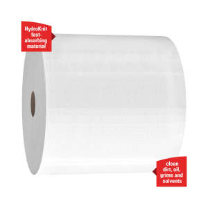 KIM41025, Kimberly Clark, WypAll PowerClean X80 Heavy Duty, 12.20"x12.40", Hydroentangled, Industrial Wipers, White