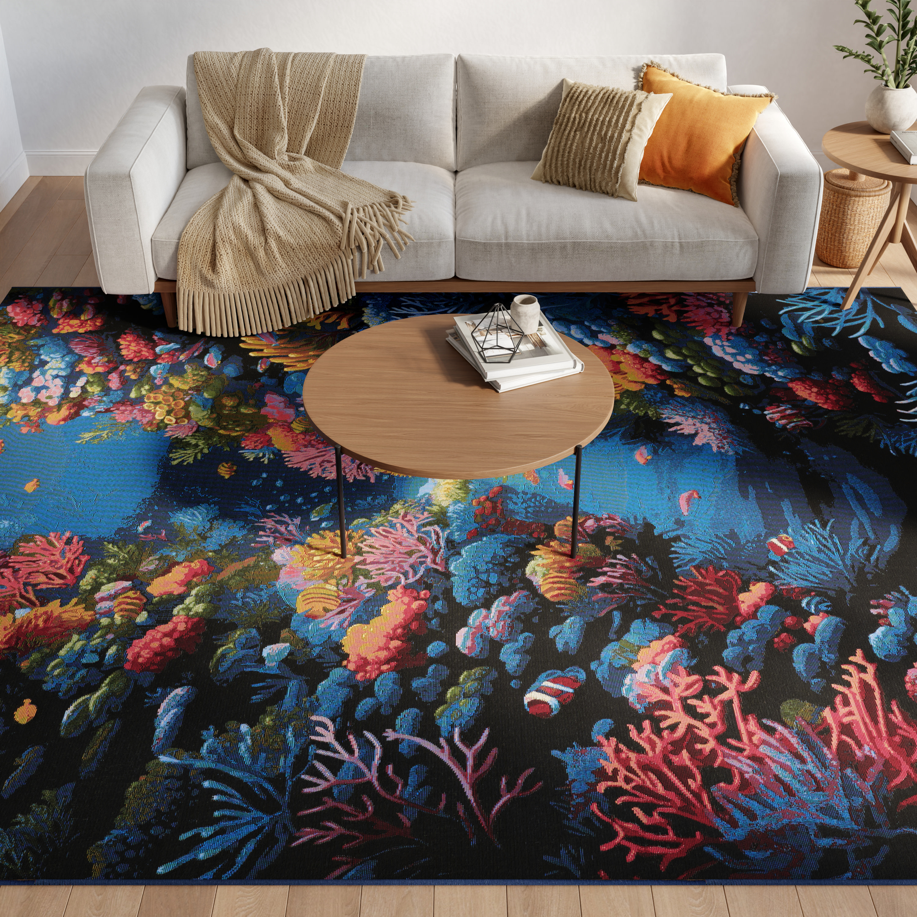 Nourison Color Splash 7'10" x 9'10" Multicolor Coastal, Nautical & Beach Rug