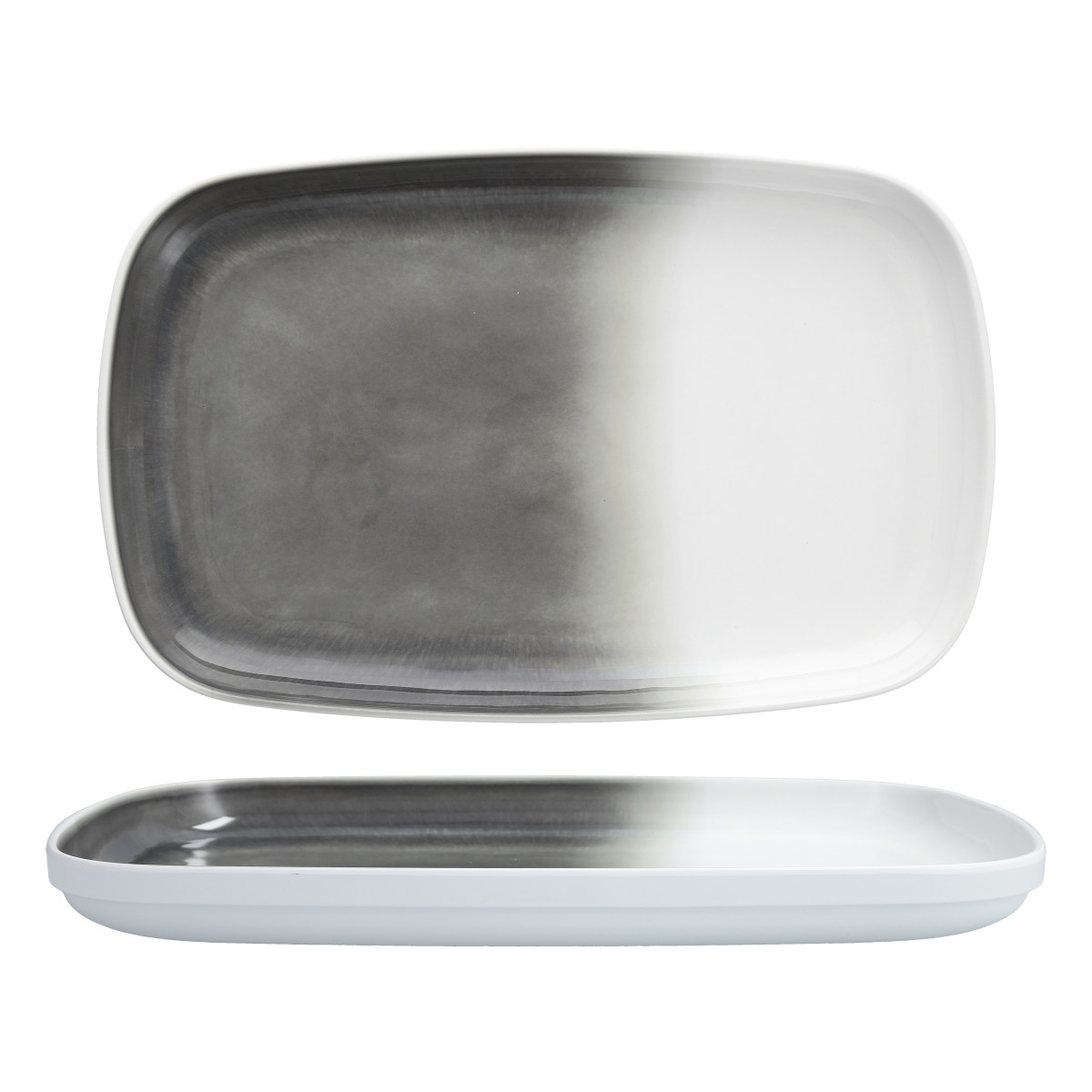 La Cote Outdoor Mistral Gray Rectangular Platter 14x9”