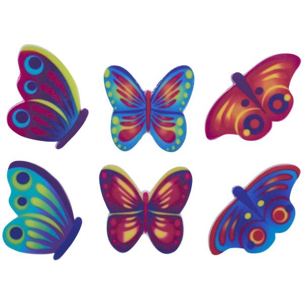 Color Pop Butterflies Sweet Décor® Edible Decorations