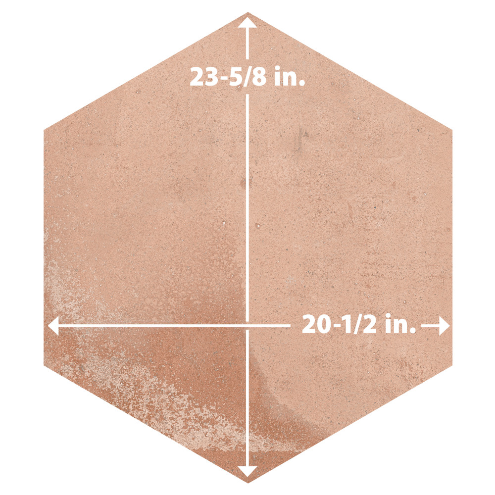Argillos Hex Teja 20-1/2 in. x 23-5/8 in. Porcelain Floor and Wall Tile