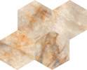 Lotus Gold 12×12 Hexagon Mosaic Polished