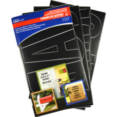 LetterCraft Permanent Vinyl Lettering, Franklin Gothic, 6-Inch, Black